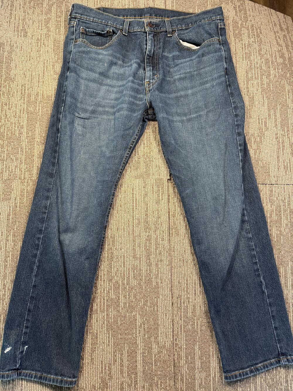 Levis 505 Jeans Mens 36x30 Blue Medium Wash Regular Fit Straight Denim Pants